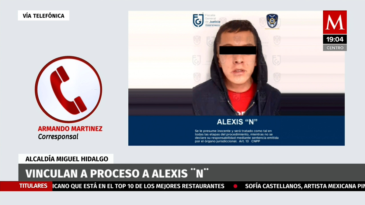 CdMx. Procesan a Alexis "N" por feminicidio en la Miguel Hidalgo