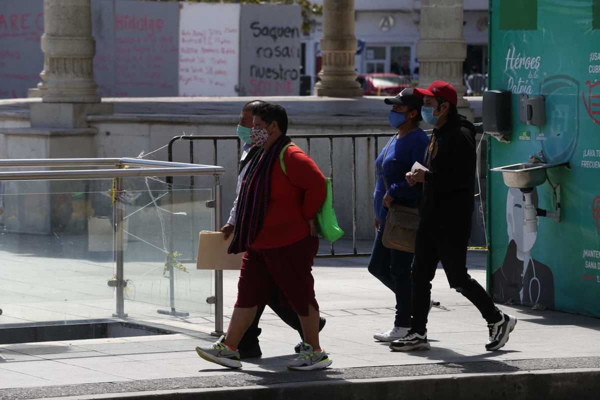 Movilidad en el centro de Pachuca. (Jorge Sánchez)