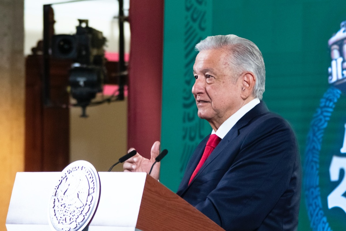 Andrés Manuel López Obrador en conferencia de prensa.