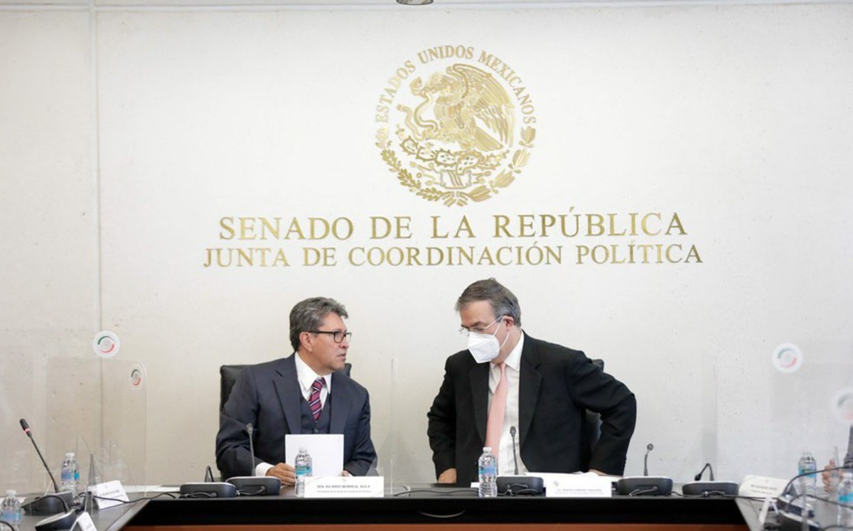 Desde que inició la legislatura en septiembre, Ebrard se ha reunido en dos ocasiones con Monreal en el Senado. | Twitter
