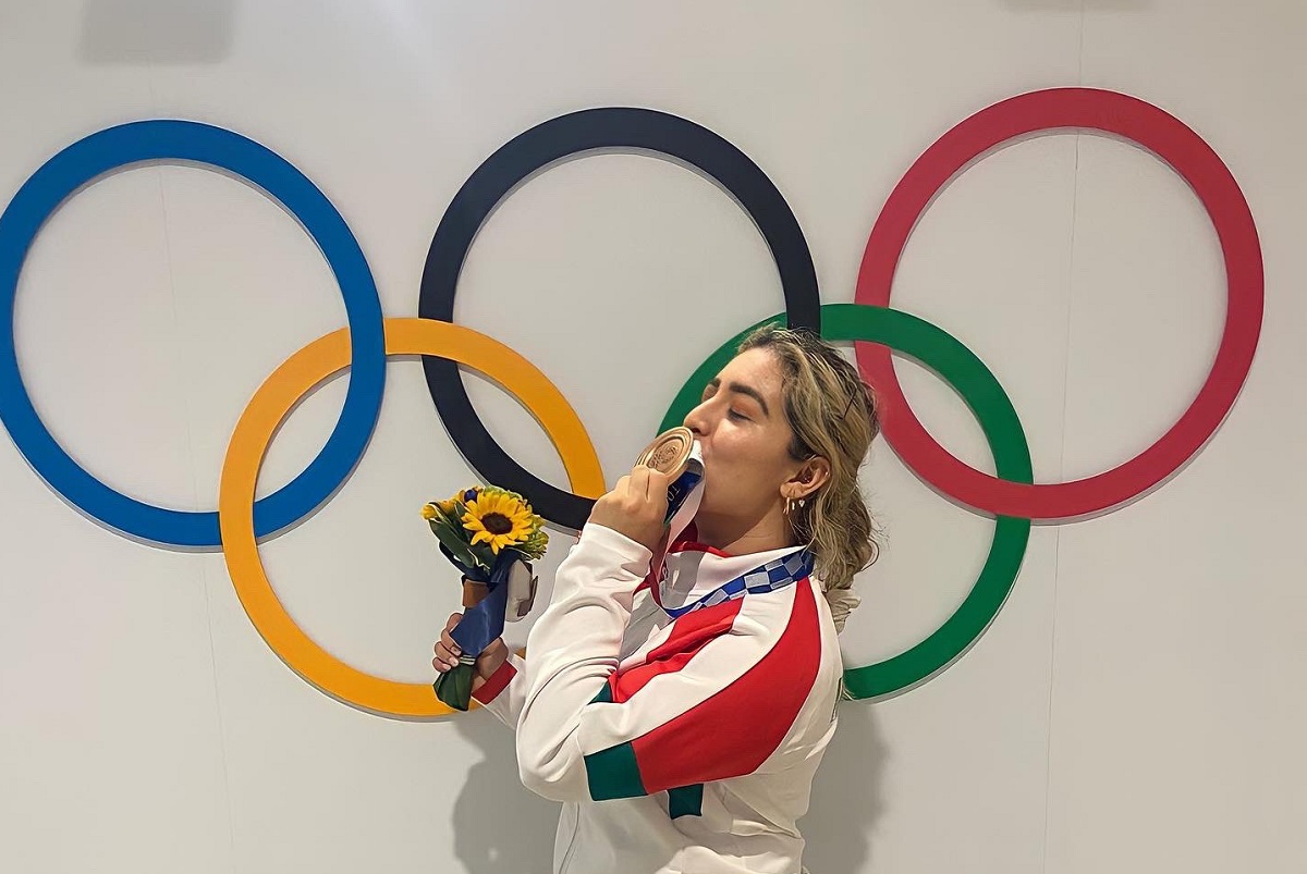 Aremi Fuentes, medallista olímpica mexicana (Twitter @AremiFuentes)