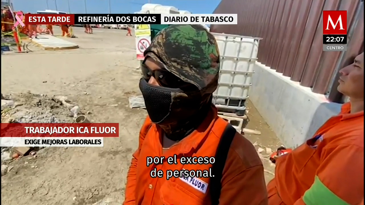 Empleados de ICA Fluor paralizan labores en Dos Bocas