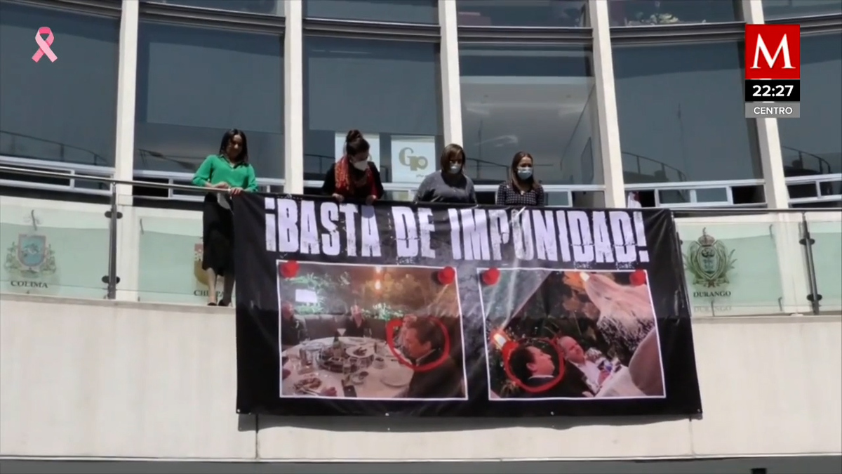 PAN en el Senado cuelga manta de Lozoya: basta de impunidad
