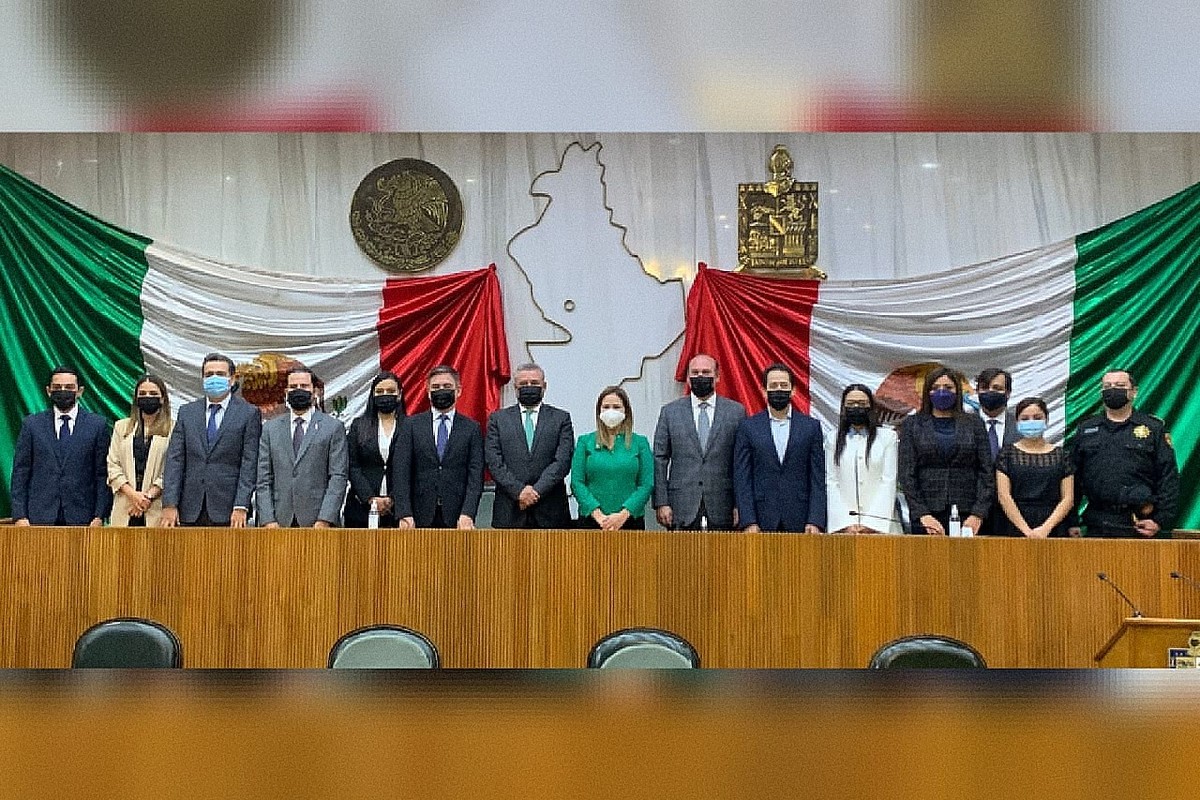 Reunión de Poderes en el Congreso de Nuevo León. Foto: Especial.