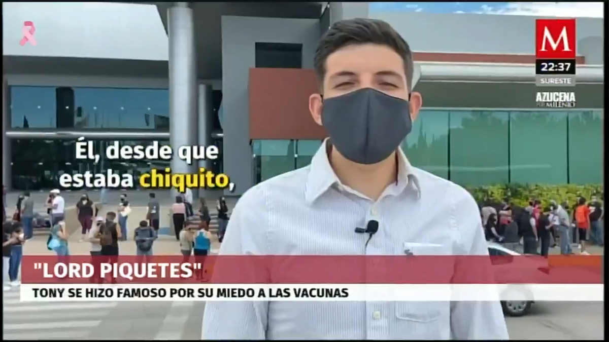 Tony tiene fobia a las inyecciones; su reacción a primera dosis anticovid se volvió viral