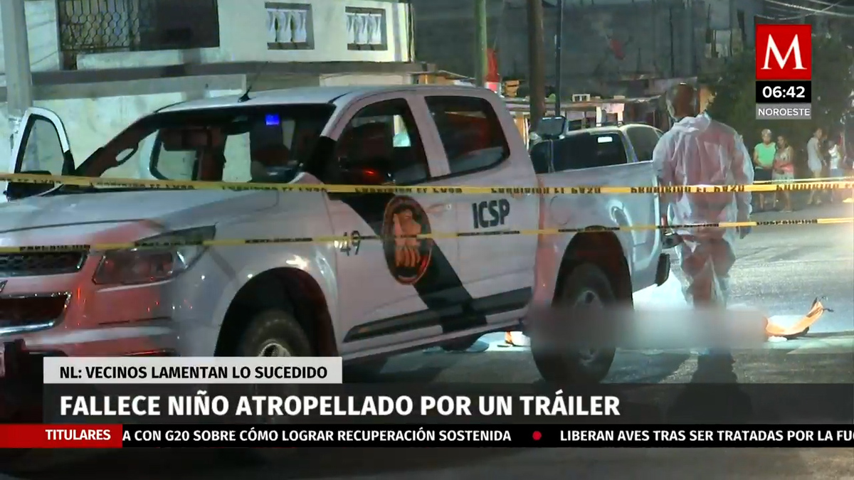 En Nuevo León fallece un niño atropellado por un tráiler