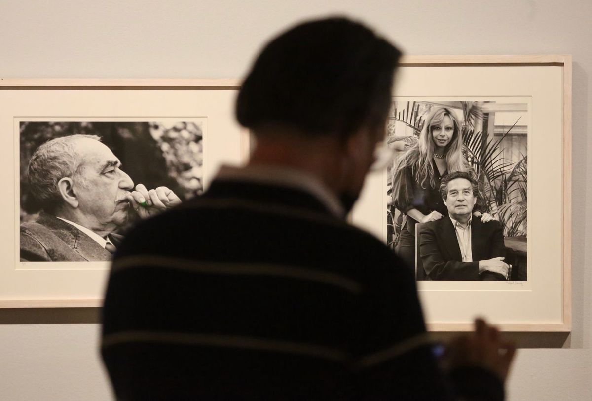 Gabriel García Márquez y Octavio Paz junto a Marie José Tramini, retratados por Rafael Doniz. (Foto: Ariel Ojeda)