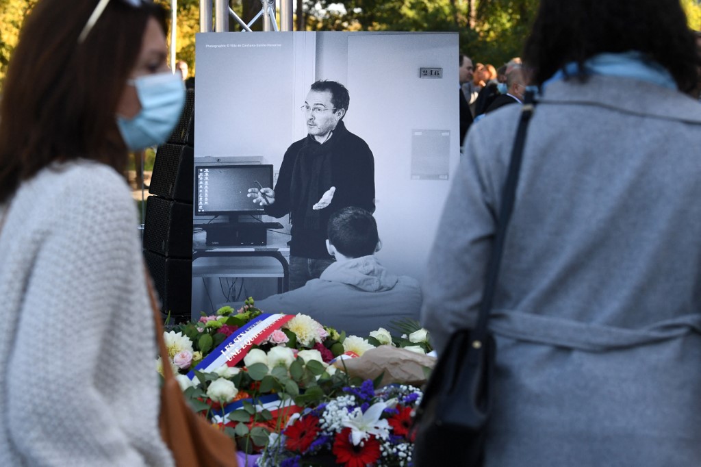 Samuel Paty fue el profesor asesinado en Francia por haber mostrado caricaturas de Mahoma en su clase. (AFP)