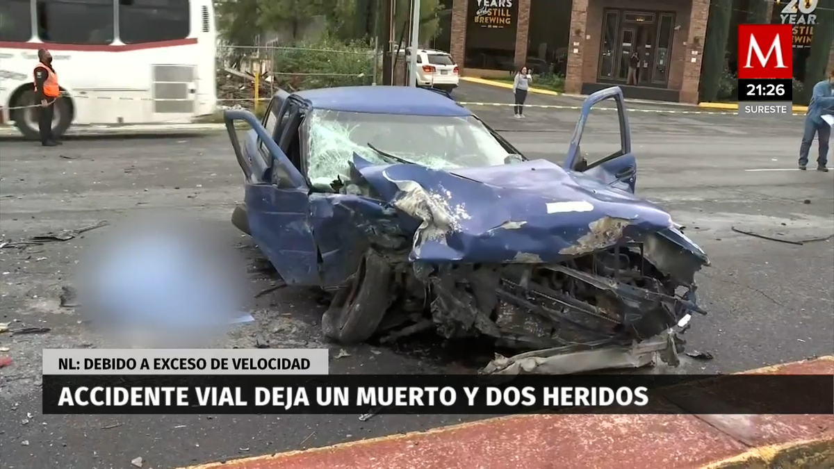 Choque en avenida Garza Sada deja un muerto y dos lesionados