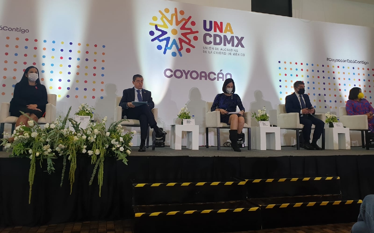 Los alcaldes de la Ciudad de México ofrecieron una conferencia de prensa hoy. (Alma Paola Wong)