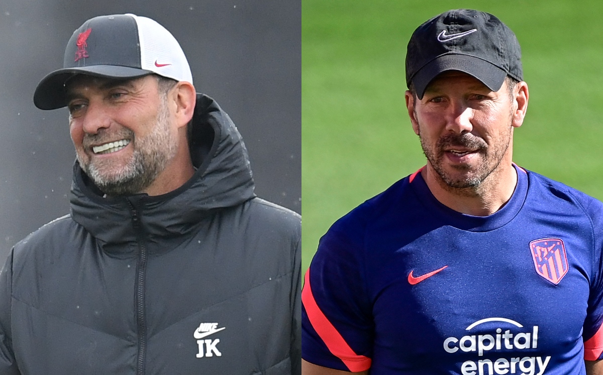 Jürgen Klopp y Diego Simeone (AFP)