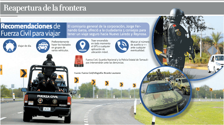 La seguridad en los caminos que conducen a las fronteras de Tamaulipas con Texas ha sido una preocupación recurrente entre los ciudadanos. FOTOS. ROBE