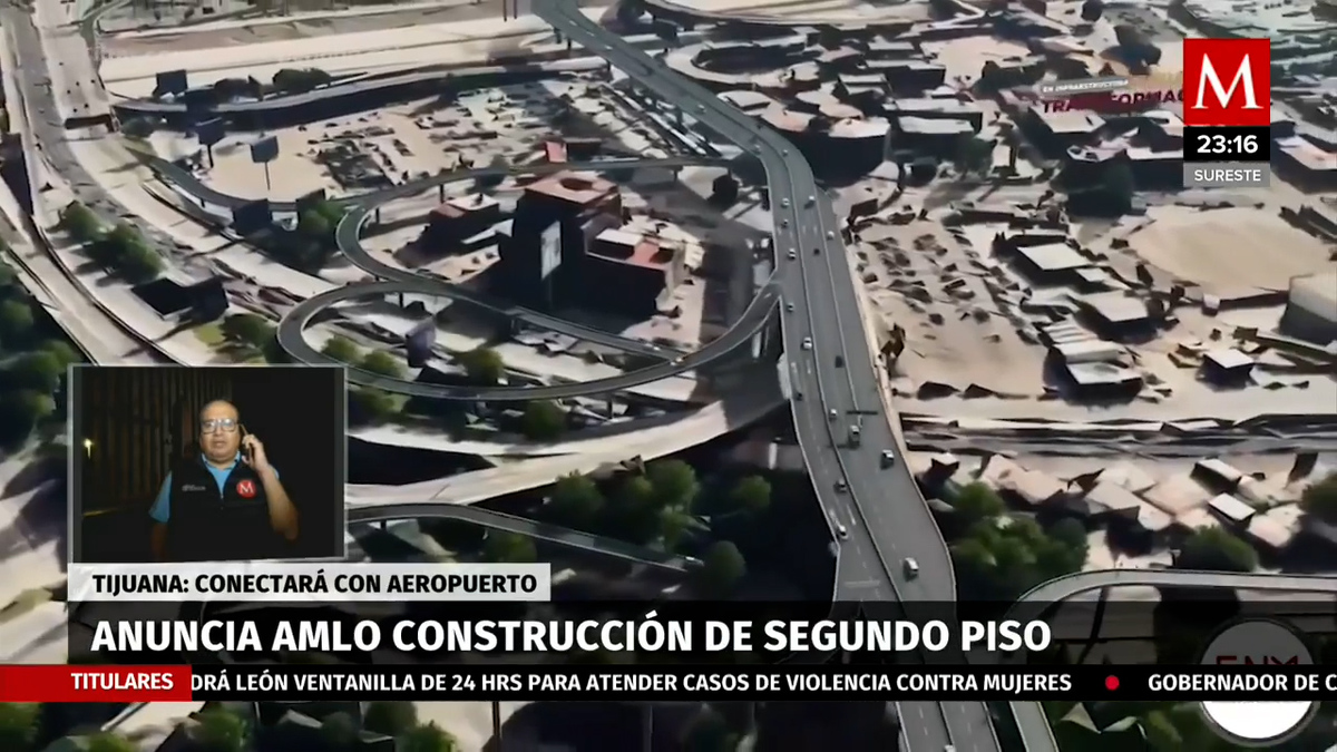 Anuncia AMLO segundo piso en Tijuana; conectará con el aeropuerto