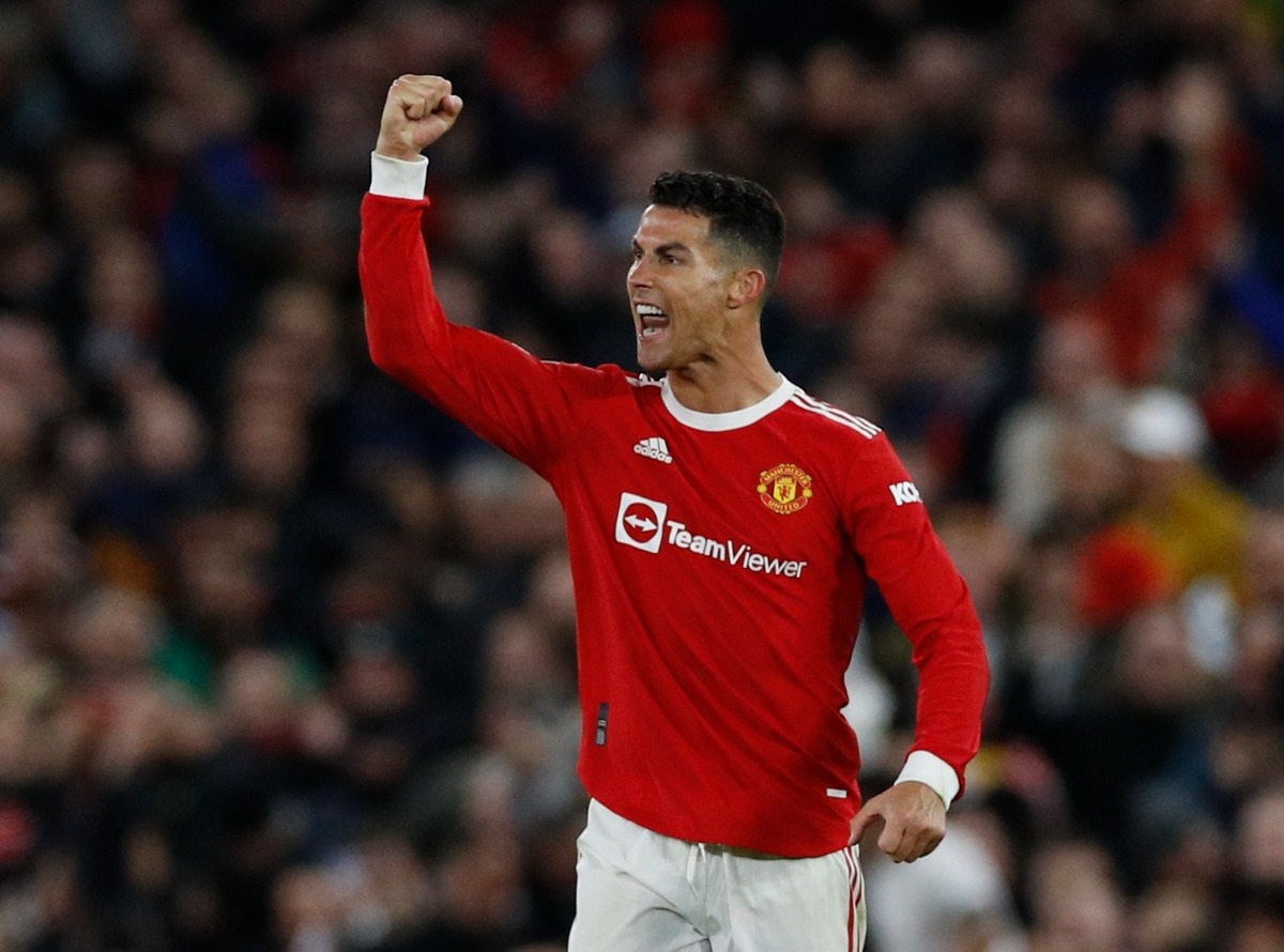 Cristiano Ronaldo celebrando en Old Trafford (Reuters)