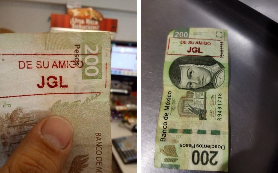 En Sinaloa, reportan circulación de más billetes con iniciales