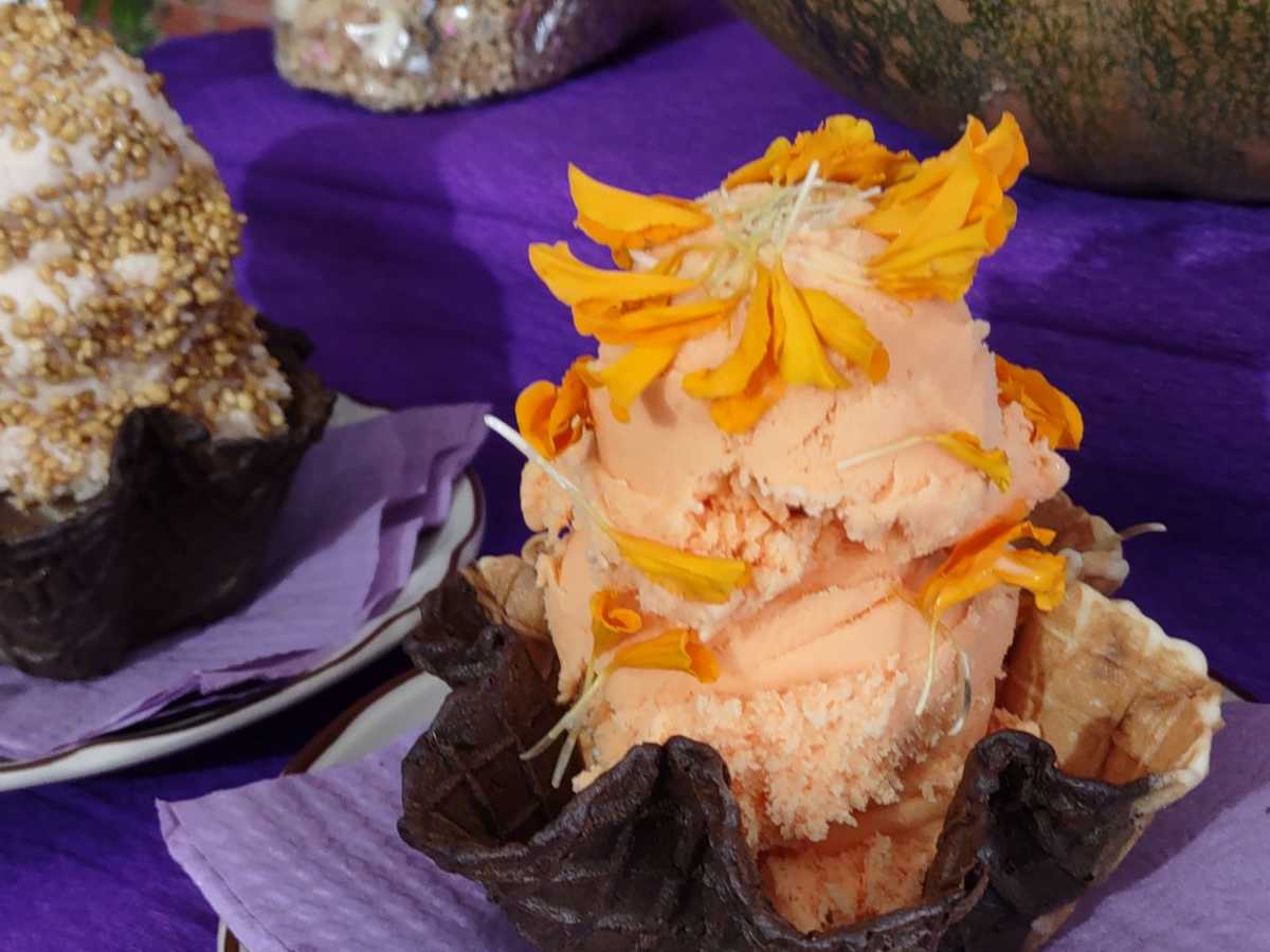 Helado de Cempasúchil. (Jaime Carrera)