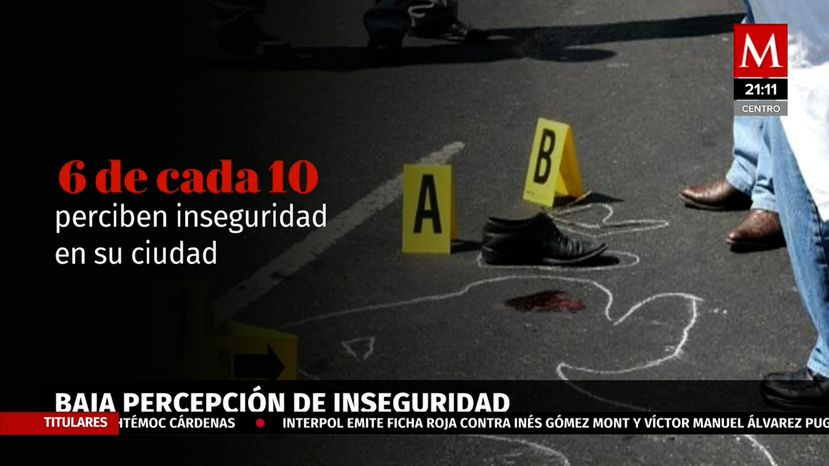 Inegi: percepción de inseguridad está en su punto más bajo en 9 años