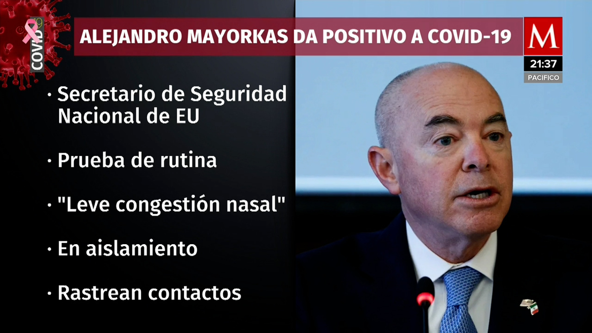 Mayorkas, secretario de Seguridad Nacional, de positivo a covid