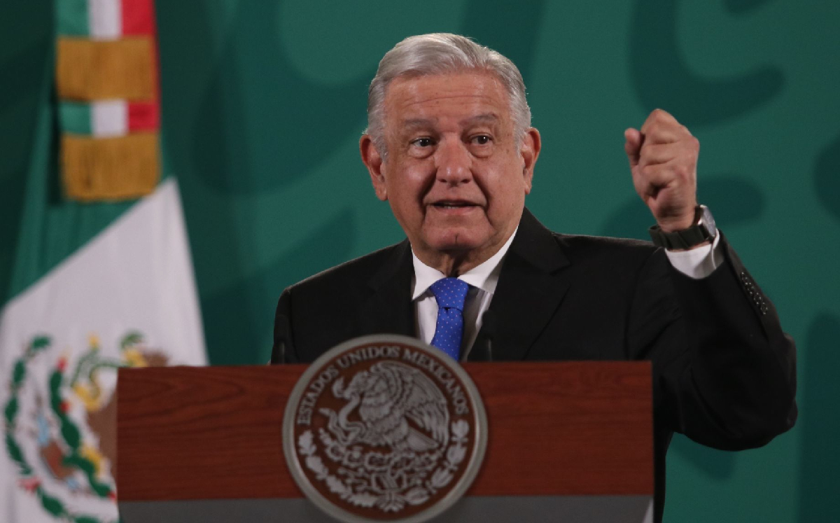 El mandatario durante su conferencia mañanera del 21 de octubre en Palacio Nacional. (Cuartoscuro)