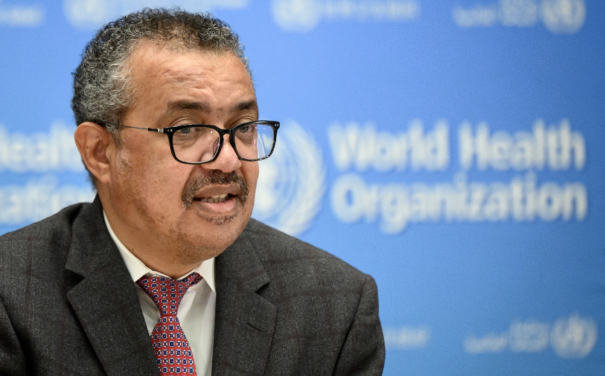 Tedros Adhanom Ghebreyesus, director general de la OMS, en una conferencia de prensa. (AFP)