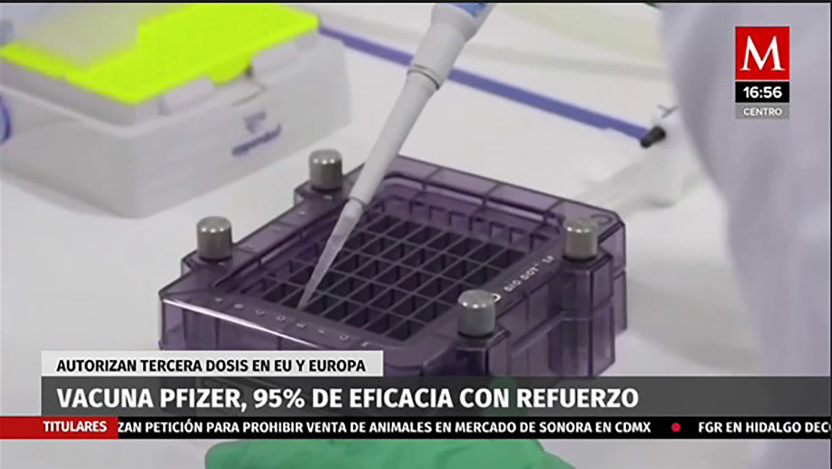 Vacuna Pfizer, 95% de eficacia con refuerzo