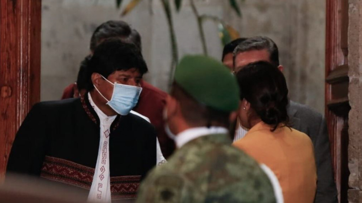 AMLO recibe a Evo Morales en Palacio Nacional