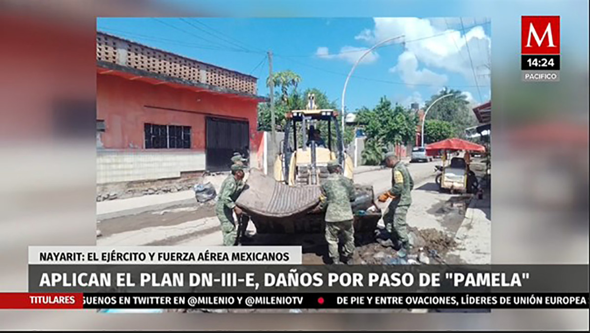 Aplican el plan DN-III-E, daños por paso de "Pamela" en Nayarit