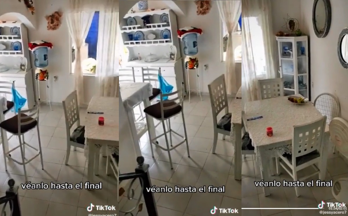 Se compartió el momento en el que un vaso de plástico se mueve frente al teléfono. (Especial)