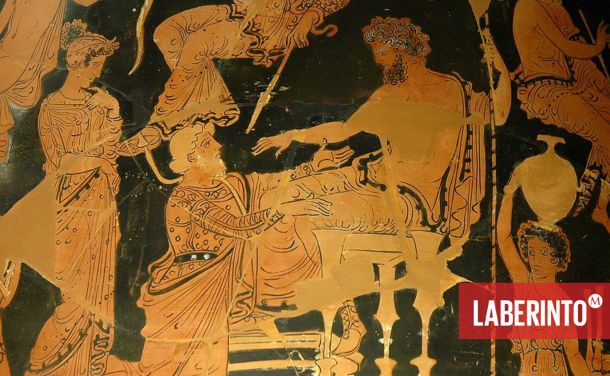 Escena de la 'Ilíada' donde Crises ofrece rescate por Criseida. (Museo de Louvre)
