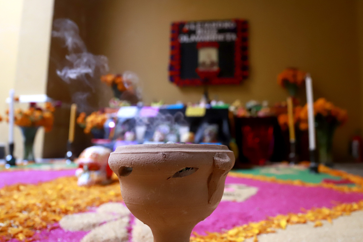 Ofrenda en el Museo del Alfeñique como parte del Corredor de ofrendas. (Agencia Enfoque)