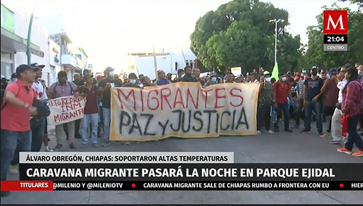 Caravana migrante pasará la noche en Parque Ejidal
