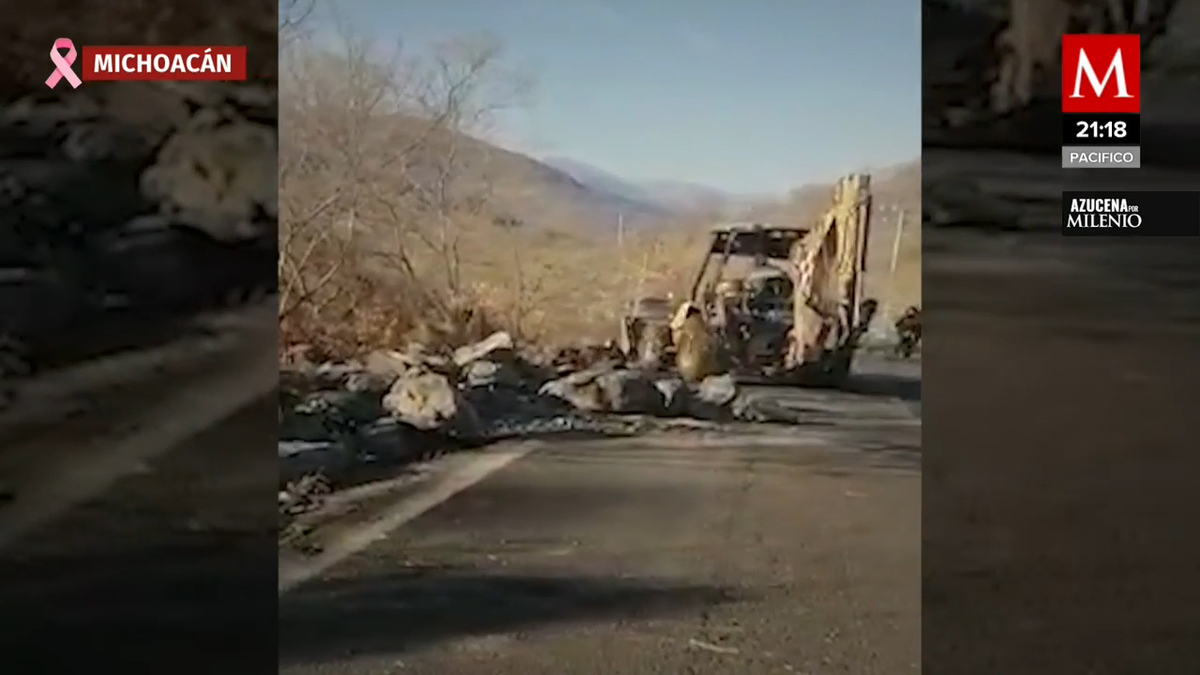 En Michoacán las carreteras se reportan trozadas