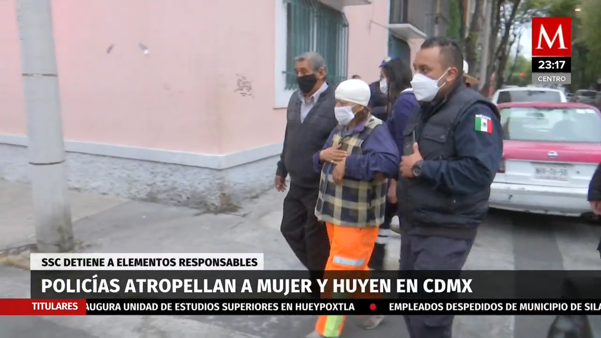 Policías atropellan a mujer y huyen en CdMx