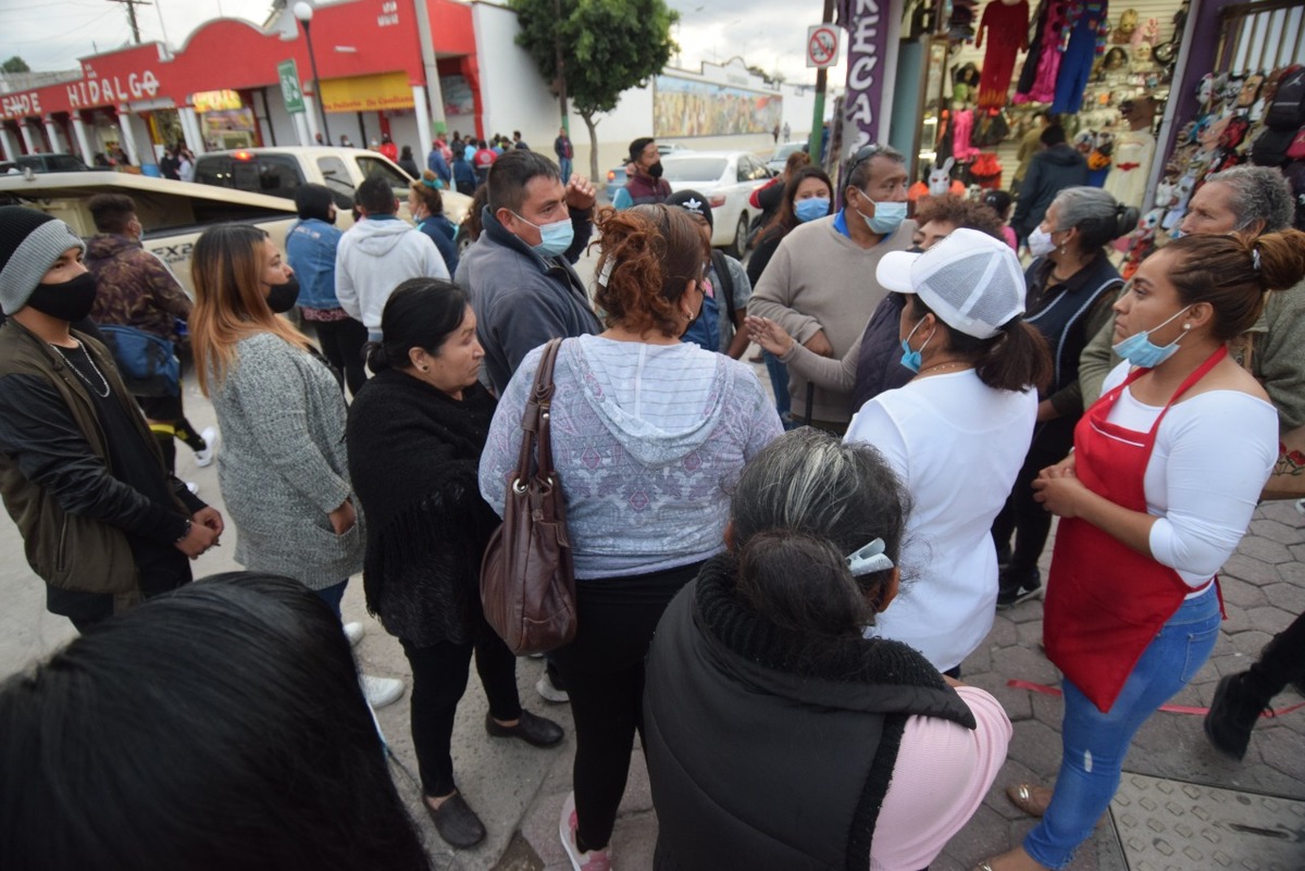 Protesta en Tula por instalación de feria de foráneos. (Francisco Villeda)