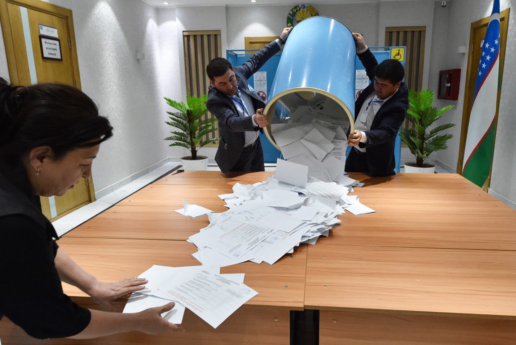 Se calcula más de un 70 por ciento de participación en elecciones de Uzbekistán. | AFP