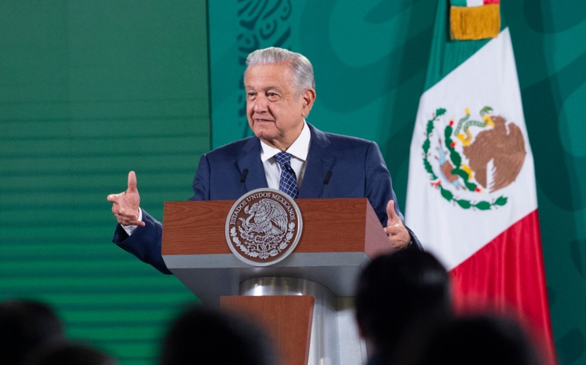 Andrés Manuel López Obrador durante su conferencia matutina en Palacio Nacional. Foto: ESPECIAL