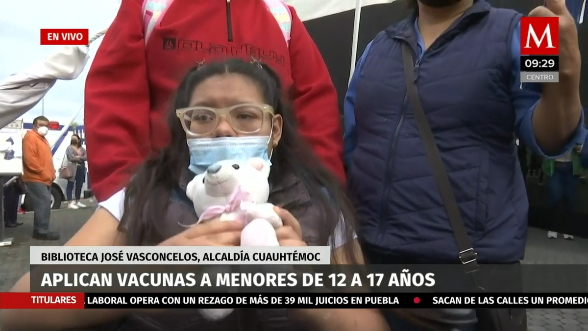 Aplican vacunas anticovid a menores de 12 a 17 años en alcaldía Cuauhtémoc