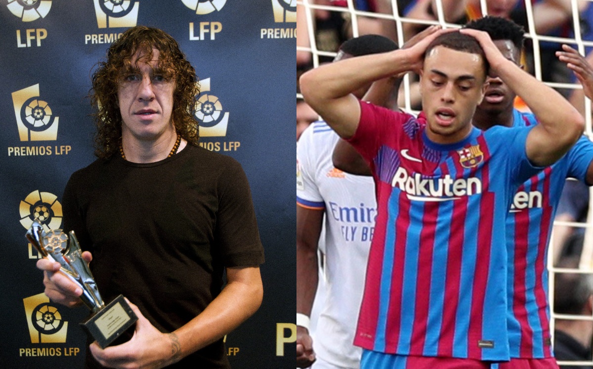 Carles Puyol y Sergiño Dest (EFE / Reuters)