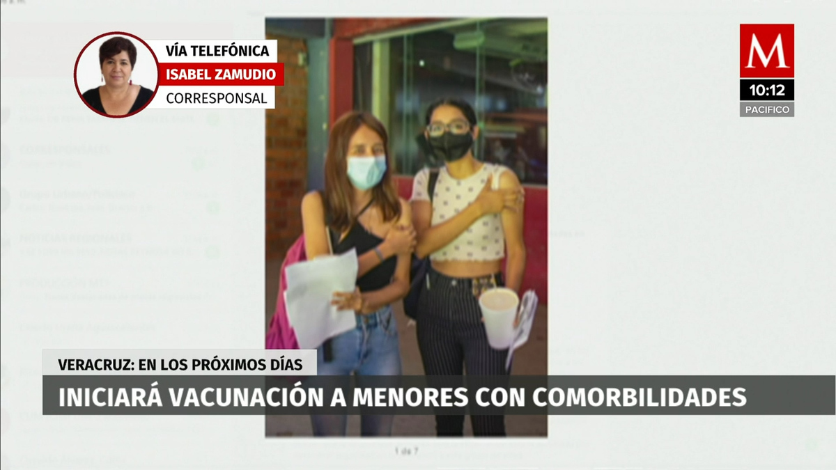 Iniciará vacunación a menores con comorbilidades en Veracruz