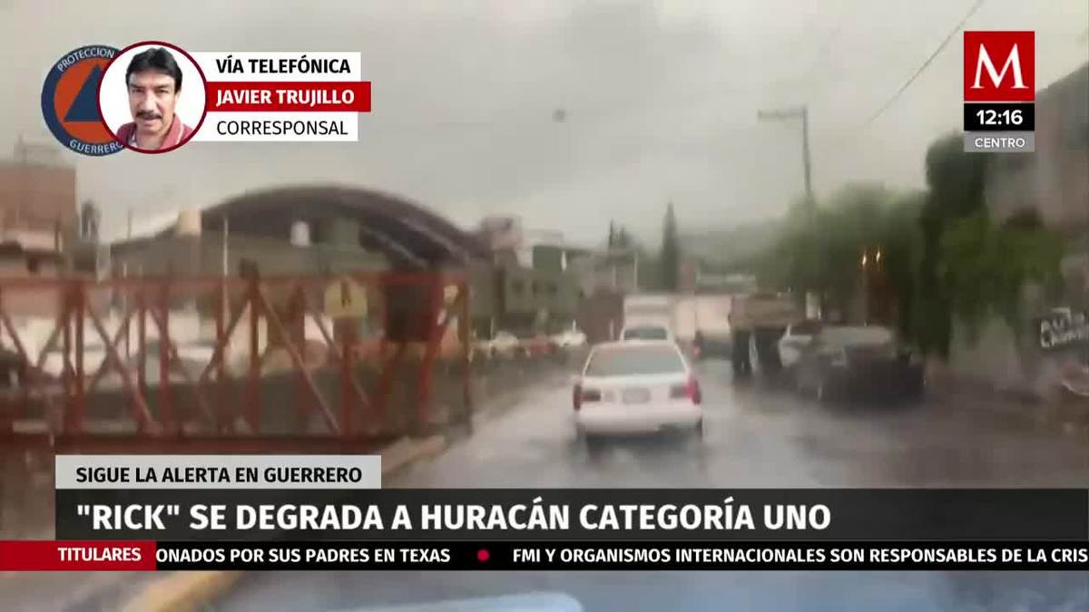 Rick se degrada a huracán categoría uno