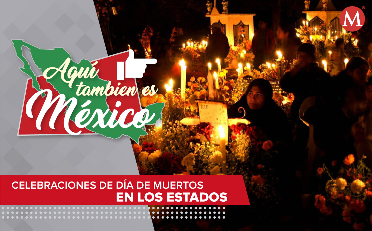 Celebraciones de Día de Muertos en los estados. (Foto: Especial / Diseño: MILENIO)