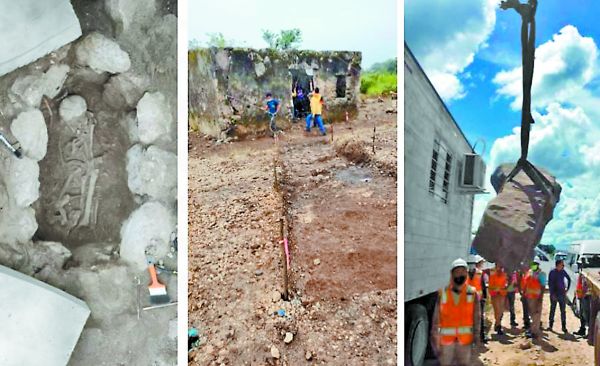 En las excavaciones hay contextos tanto de la época prehispánica como colonial. Especial