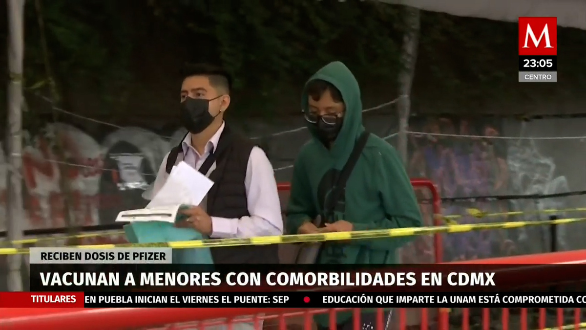 Inicia vacunación a menores de 12 a 17 años con alguna comorbilidad