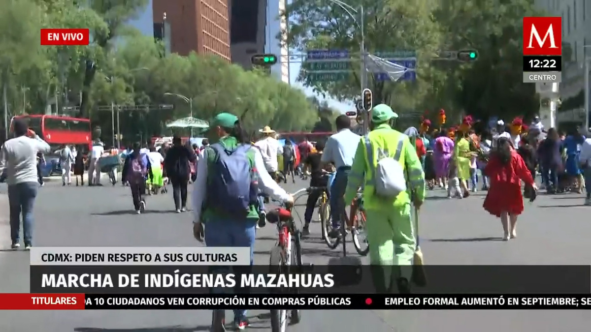 En CdMx, marchan indígenas mazahuas; exigen respeto a su cultura