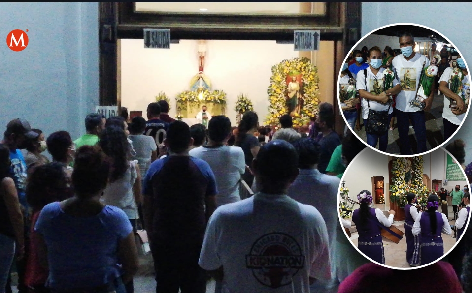 Creyentes acudieron como cada año a festejar a San Judas Tadeo (Jaime Maya)