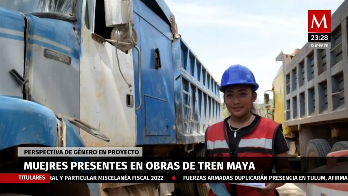 Mujeres, presentes en la construcción del Tren Maya