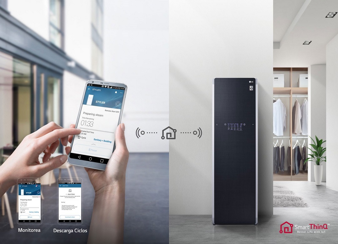La Plataforma ThinQ te permite controlar a distancia el Styler o bajar nuevos ciclos de cuidado. (Cortesía)
