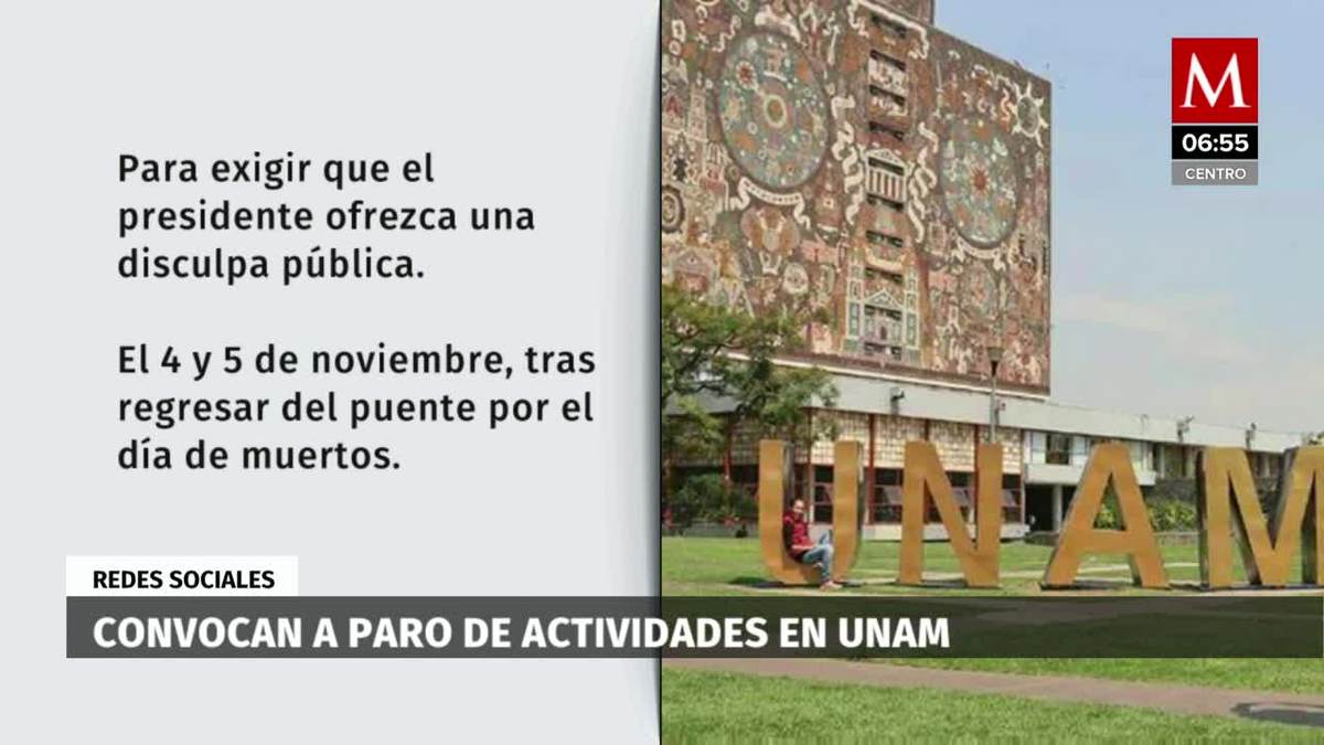 Convocan a paro de actividades en la UNAM por las redes sociales