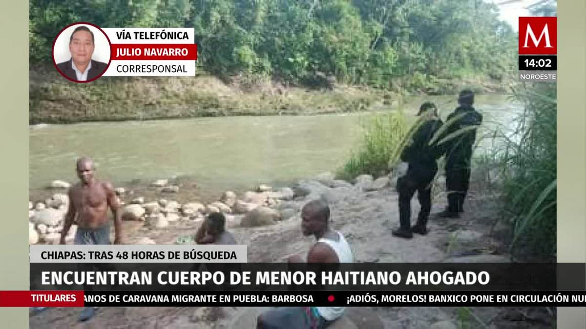 Es encontrado el cuerpo de menor haitiano ahogado en el río Tapachula