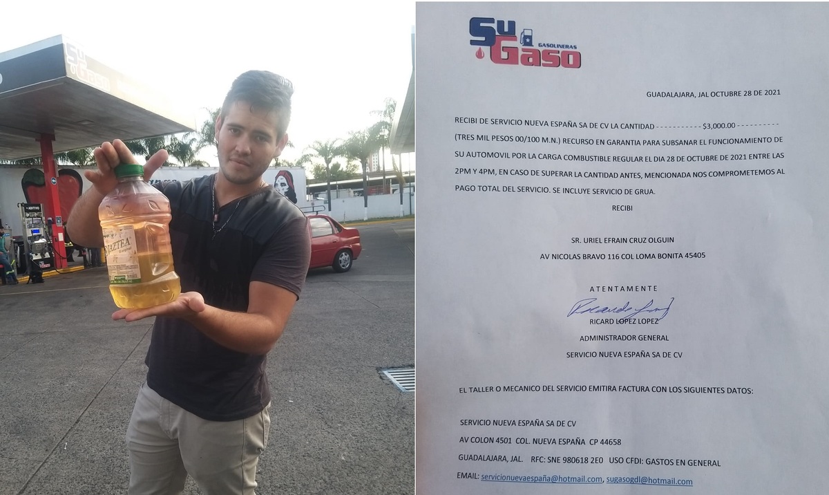 La gasolinera respondió por los daños que presentaban los autos. (Josefina Ruíiz)